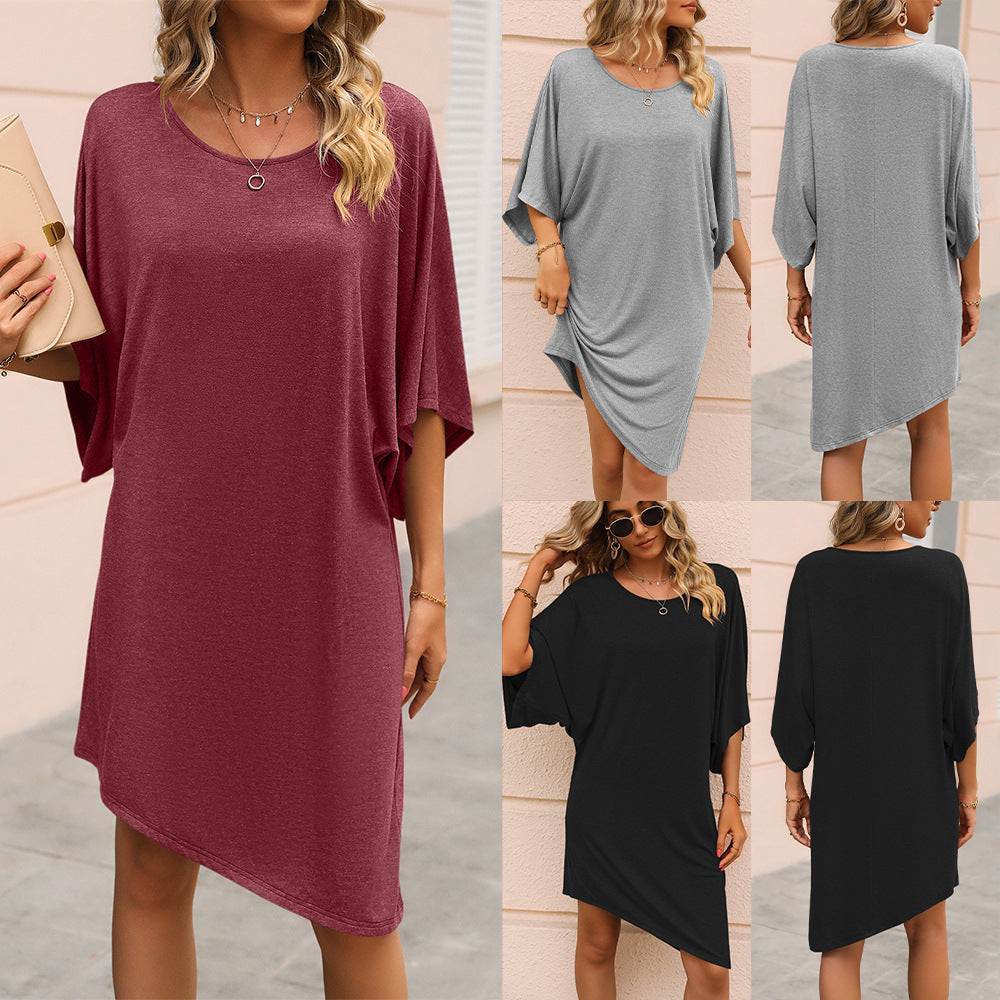 Damernas avslappnade oversized tunika-klänning med sidofickor och mjukt jersey-design Eva Jonsson-Eva Jonsson