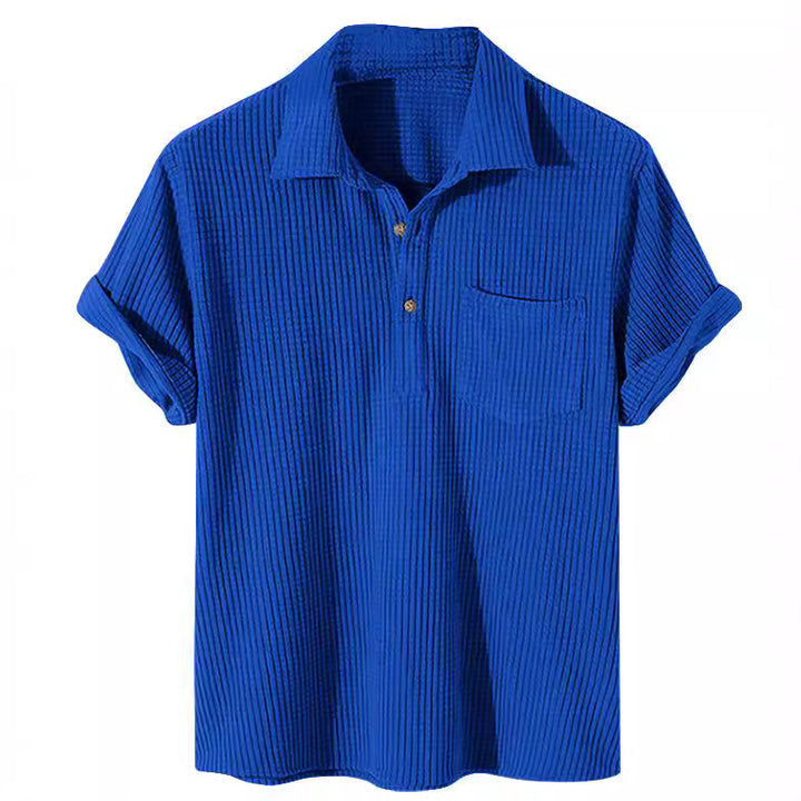 Damernas avslappnade polo-tröja med strukturerad design Mirla-Eva Jonsson