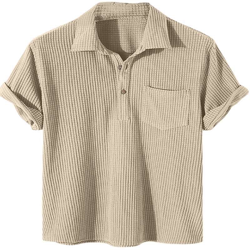 Damernas avslappnade polo-tröja med strukturerad design Mirla-Eva Jonsson