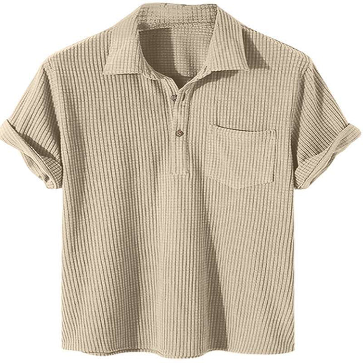 Damernas avslappnade polo-tröja med strukturerad design Mirla-Eva Jonsson