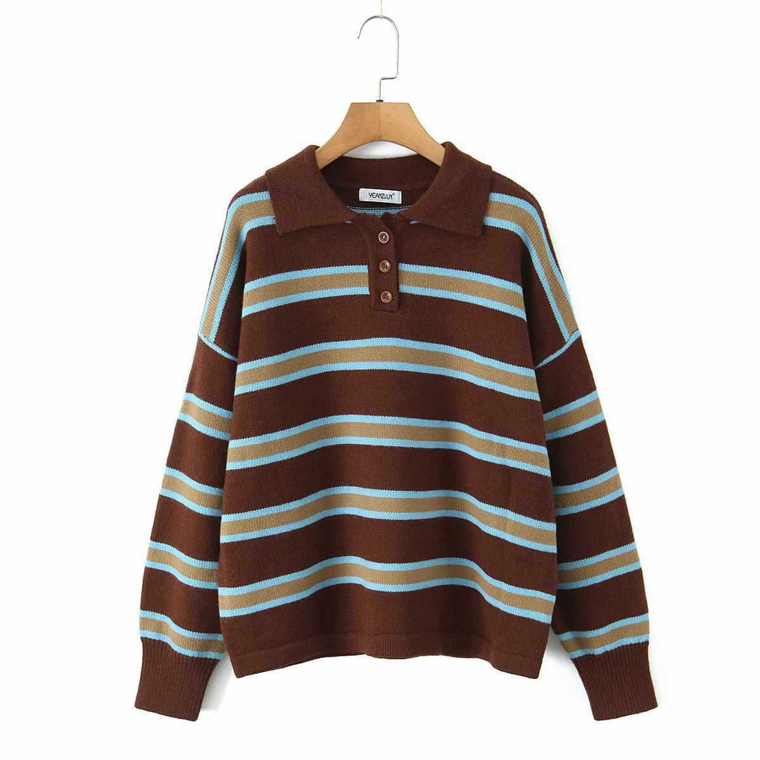 Damernas avslappnade polotröja pullover Mirla-Eva Jonsson