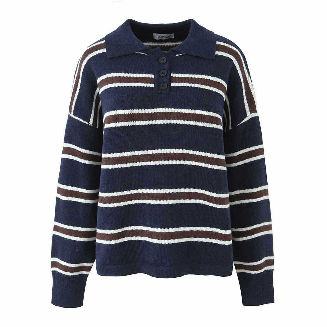 Damernas avslappnade polotröja pullover Mirla-Eva Jonsson