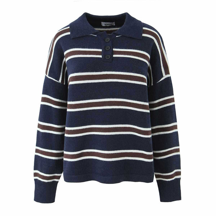 Damernas avslappnade polotröja pullover Mirla-Eva Jonsson