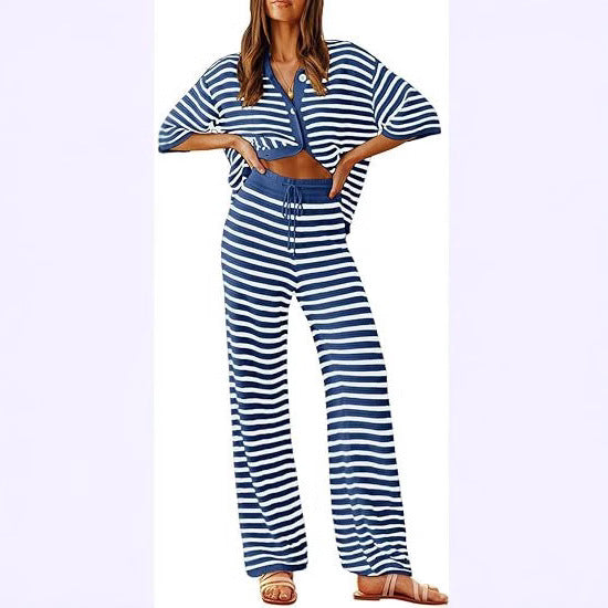 Damernas avslappnade randiga lounge-set Eva Jonsson-Eva Jonsson