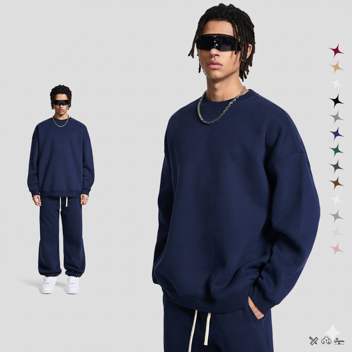Damernas avslappnade set av oversized sweatshirt och joggingsbyxor Mirla-Eva Jonsson