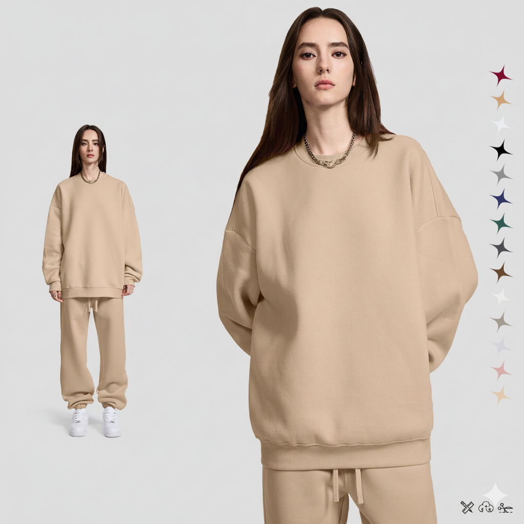 Damernas avslappnade set av oversized sweatshirt och joggingsbyxor Mirla-Eva Jonsson