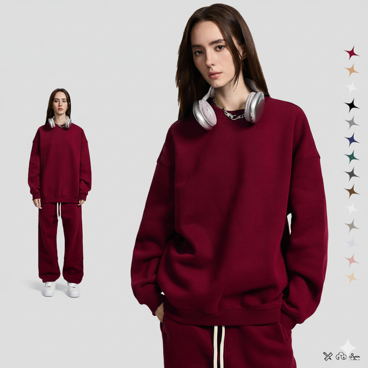 Damernas avslappnade set av oversized sweatshirt och joggingsbyxor Mirla-Eva Jonsson
