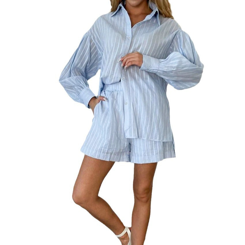 Damernas avslappnade skjorta och shorts set Eva Jonsson-Eva Jonsson