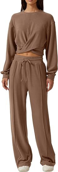 Damernas avslappnade sport-loungewear-set med lös passform och hög midja byxor Eva Jonsson-Eva Jonsson