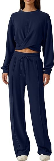 Damernas avslappnade sport-loungewear-set med lös passform och hög midja byxor Eva Jonsson-Eva Jonsson