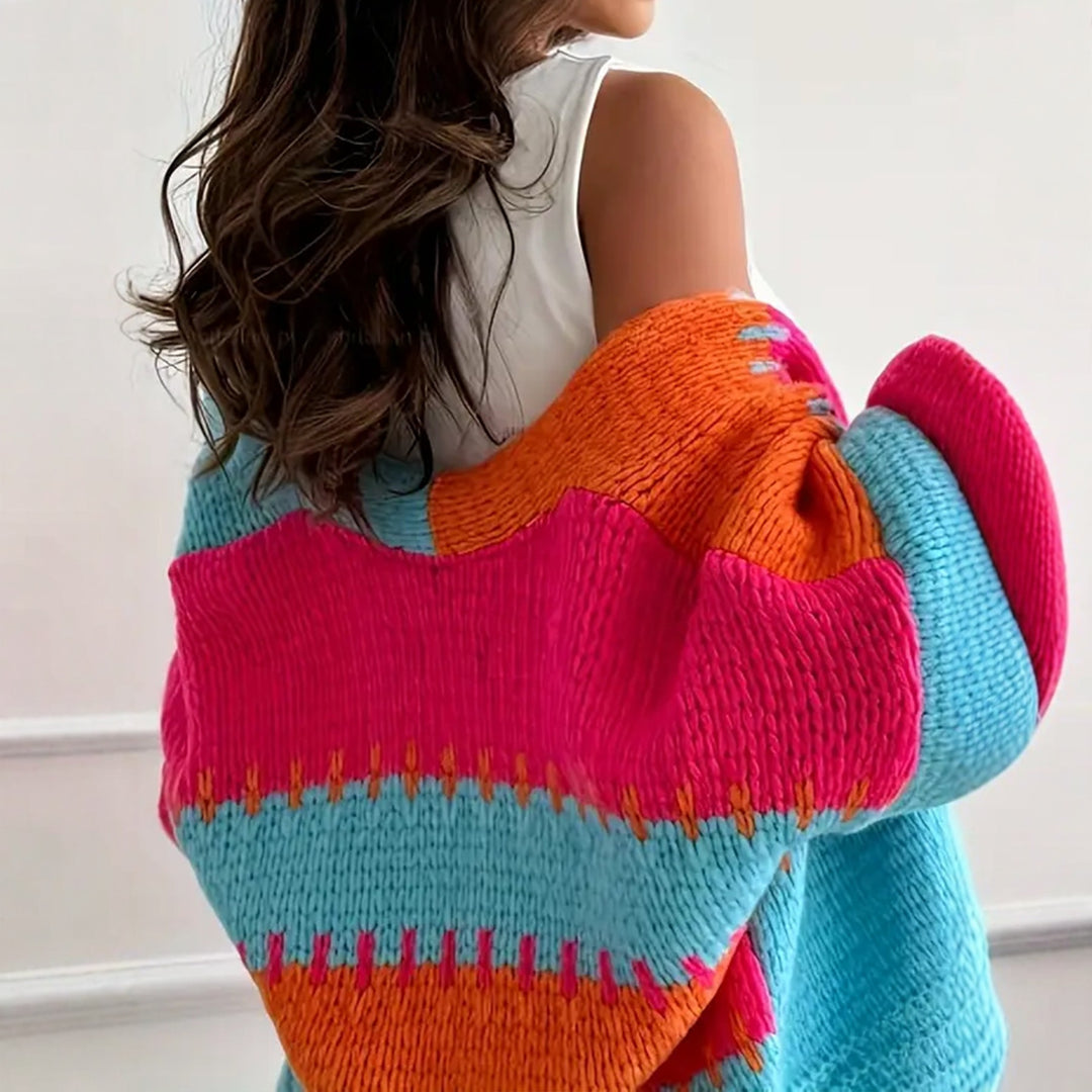 Damernas avslappnade stickad cardigan Mirla-Eva Jonsson