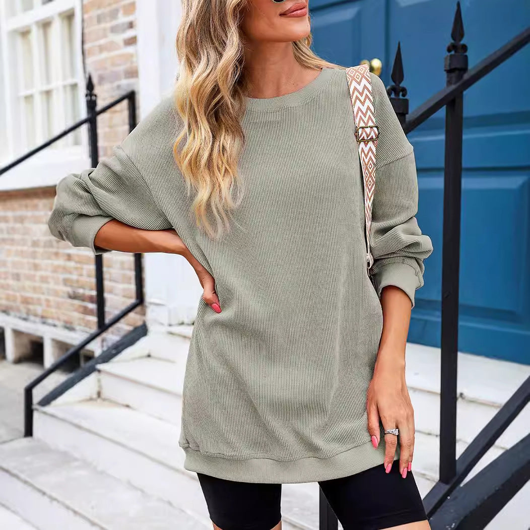 Damernas avslappnade stickad tröja i oversized modell Mirla-Eva Jonsson