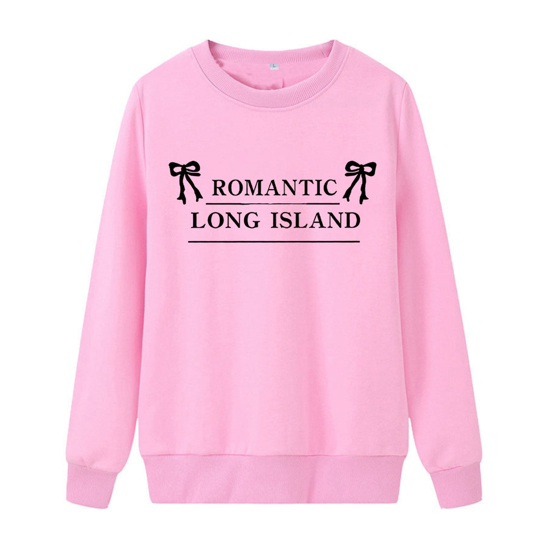 Damernas avslappnade sweatshirt med romantisk text Mirla-Eva Jonsson