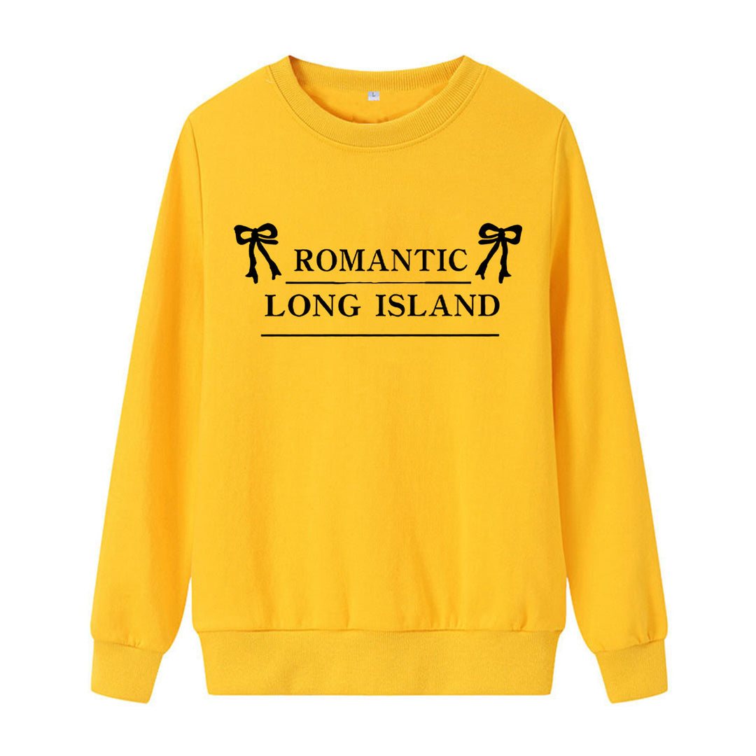 Damernas avslappnade sweatshirt med romantisk text Mirla-Eva Jonsson