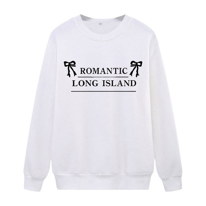 Damernas avslappnade sweatshirt med romantisk text Mirla-Eva Jonsson