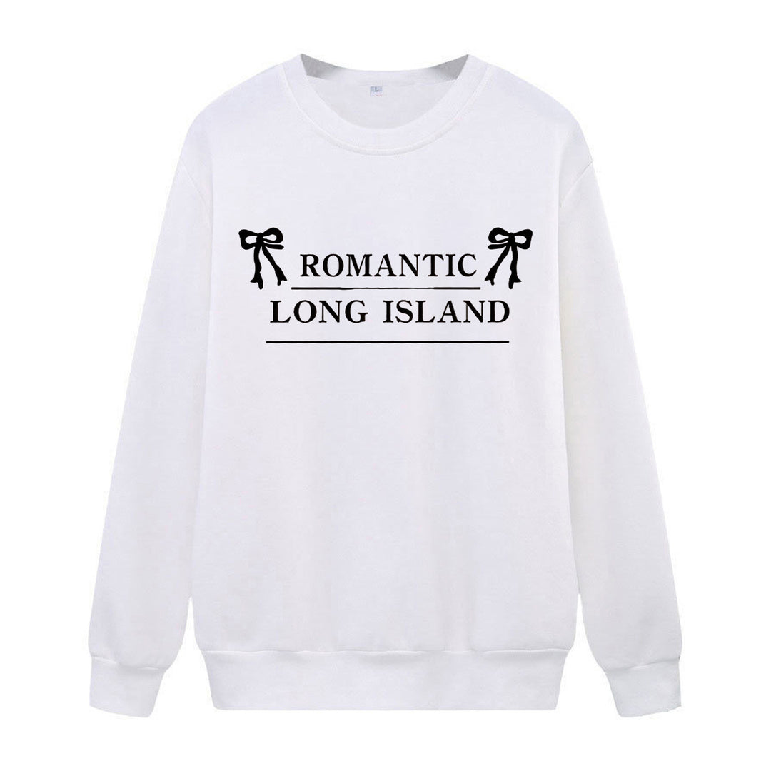 Damernas avslappnade sweatshirt med romantisk text Mirla-Eva Jonsson