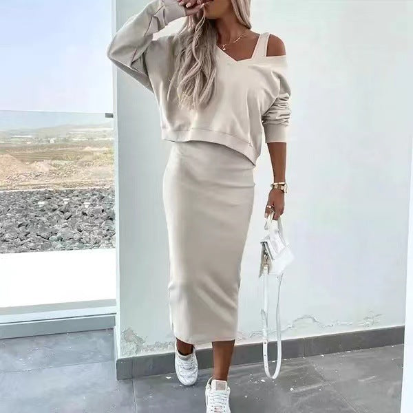 Damernas avslappnade sweatshirt och blyertskjol set Mirla-Eva Jonsson