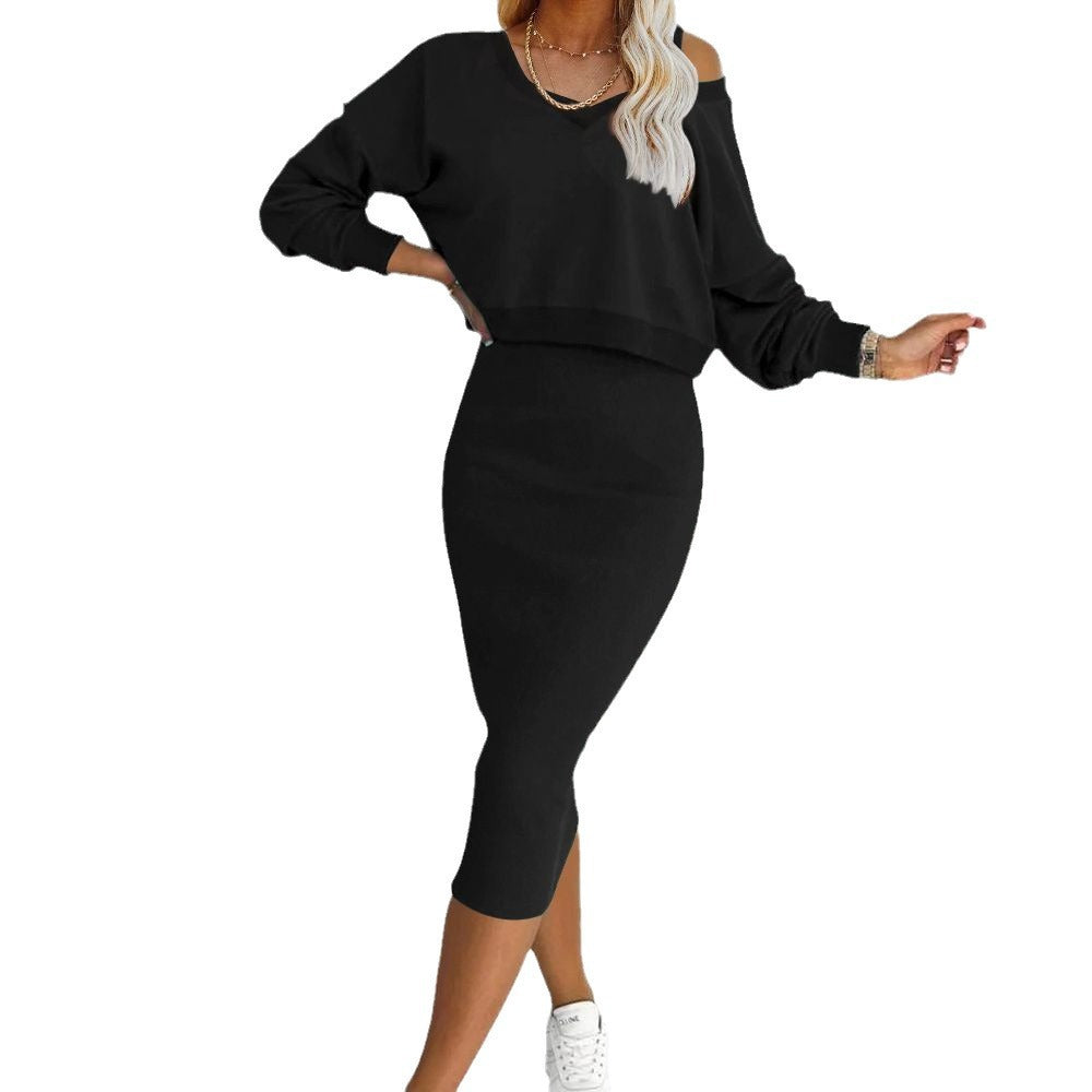 Damernas avslappnade sweatshirt och blyertskjol set Mirla-Eva Jonsson