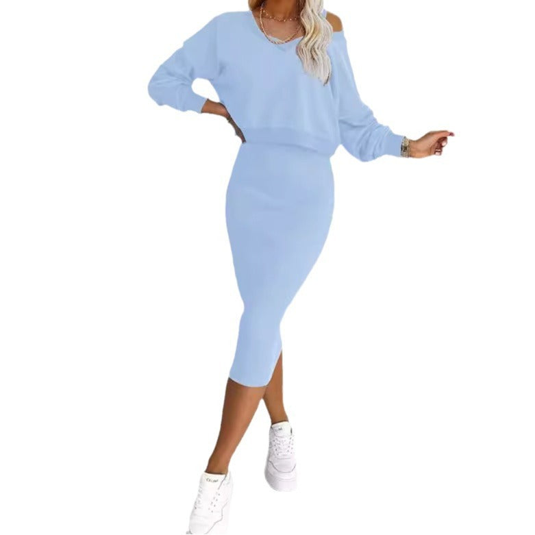 Damernas avslappnade sweatshirt och blyertskjol set Mirla-Eva Jonsson