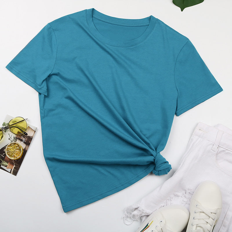 Damernas basic t-shirt med avslappnad passform och högkvalitativ bomullskvalitet Mirla-Eva Jonsson