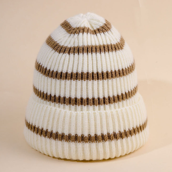 Damernas beanie-hatt med randig design och mjukt innerfoder Mirla-Eva Jonsson