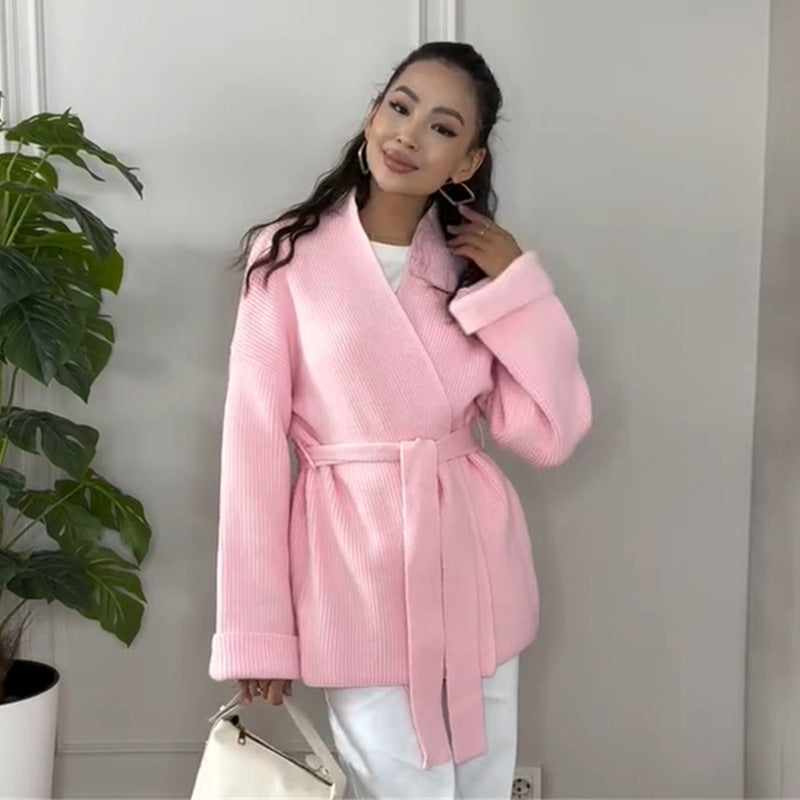 Damernas bekväm stickad kappa Mirla-Eva Jonsson