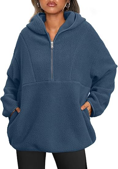 Damernas bekväma fleece-tröja med känguruficka Mirla-Eva Jonsson