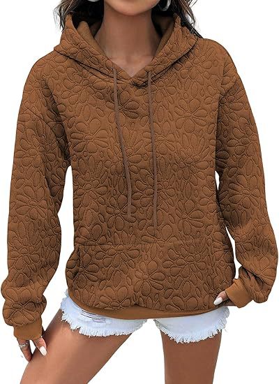 Damernas bekväma hoodie med blommönster Mirla-Eva Jonsson