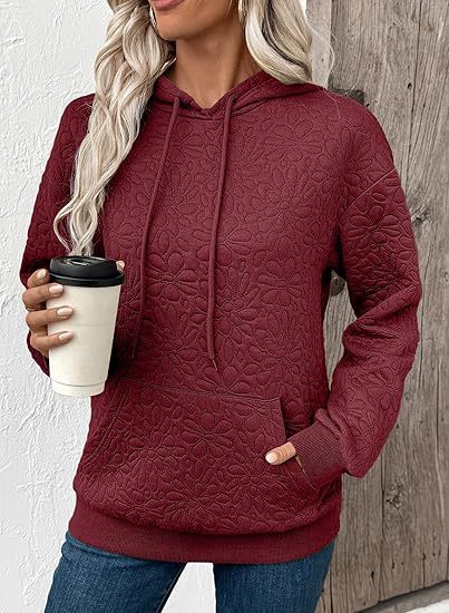 Damernas bekväma hoodie med blommönster Mirla-Eva Jonsson