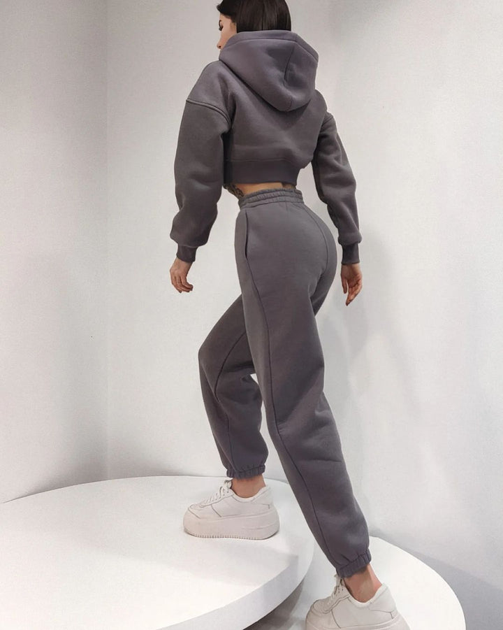 Damernas bekväma hoodie med hög midja Mirla-Eva Jonsson