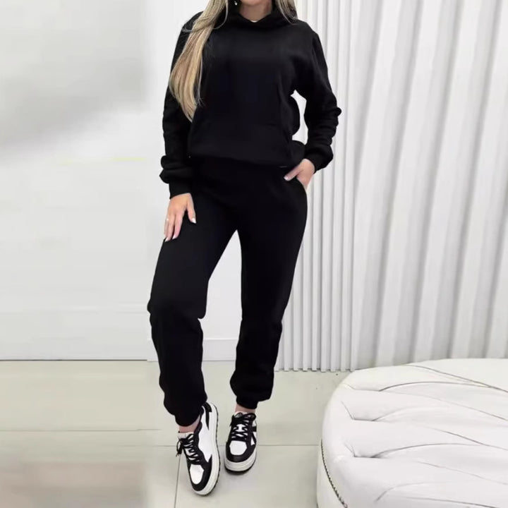Damernas bekväma hoodieset med praktiska fickor Eva Jonsson-Eva Jonsson