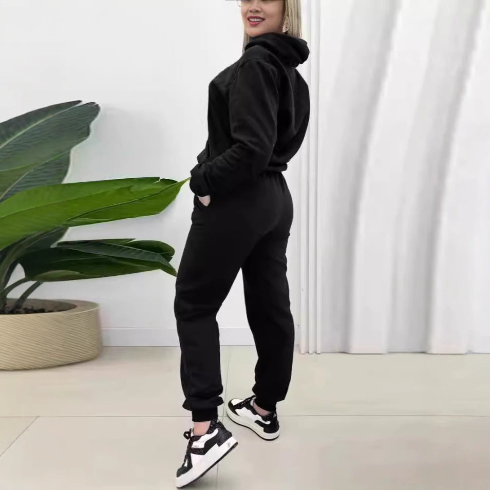 Damernas bekväma hoodieset med praktiska fickor Eva Jonsson-Eva Jonsson