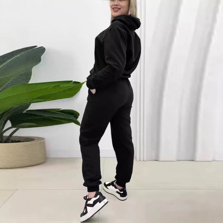 Damernas bekväma hoodieset med praktiska fickor Eva Jonsson-Eva Jonsson