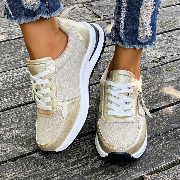 Damernas bekväma och stiliga sneakers med trendig glittrande effekt Mirla-Eva Jonsson