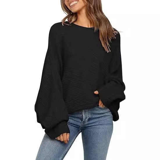 Damernas bekväma oversized tröja med strukturerat mönster Mirla-Eva Jonsson