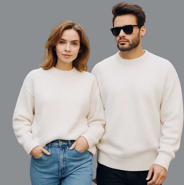 Damernas bekväma oversized tröja med strukturerat ribbmönster och breda muddar Mirla-Eva Jonsson