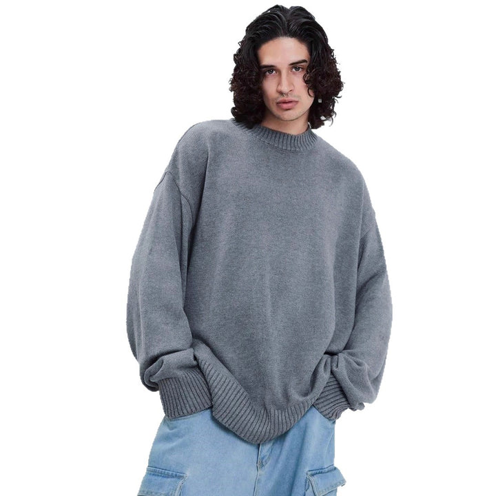 Damernas bekväma oversized tröja med strukturerat ribbmönster och breda muddar Mirla-Eva Jonsson