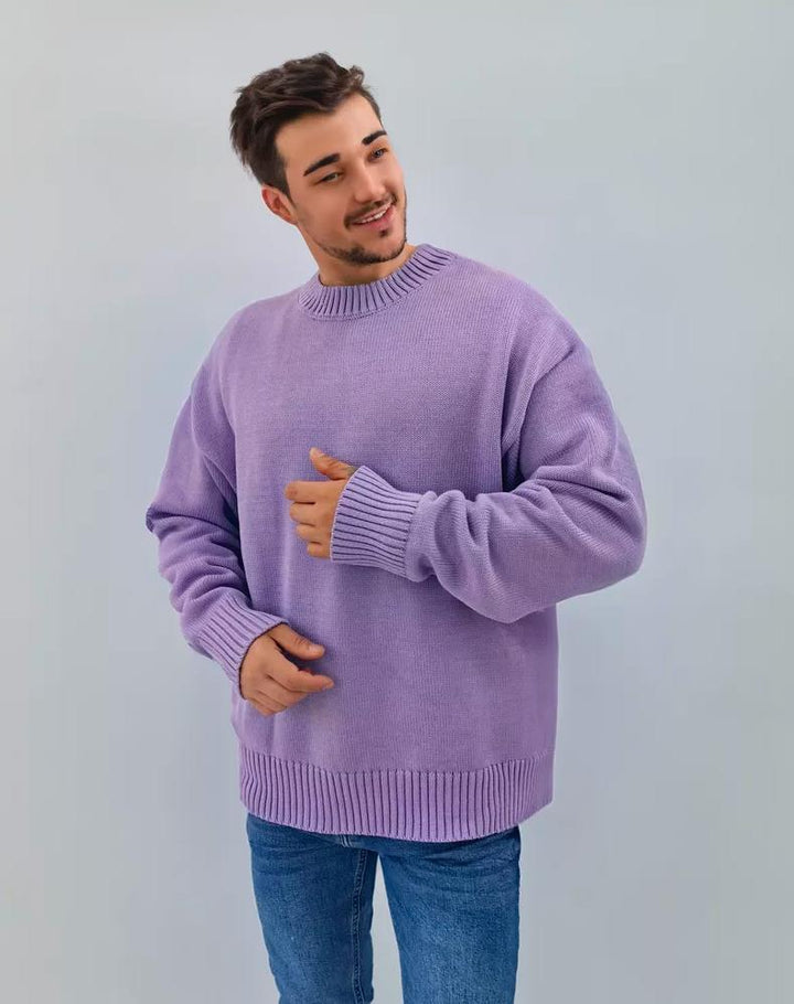 Damernas bekväma oversized tröja med strukturerat ribbmönster och breda muddar Mirla-Eva Jonsson