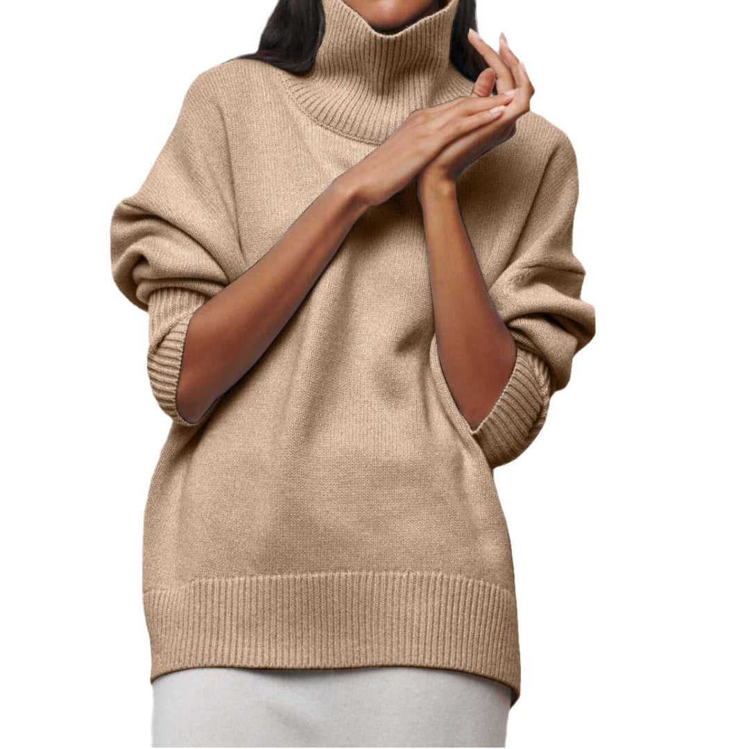 Damernas bekväma polotröja med oversized passform och strukturerat material Mirla-Eva Jonsson