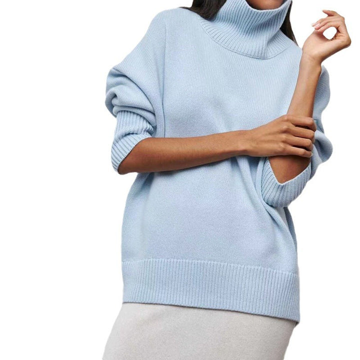Damernas bekväma polotröja med oversized passform och strukturerat material Mirla-Eva Jonsson