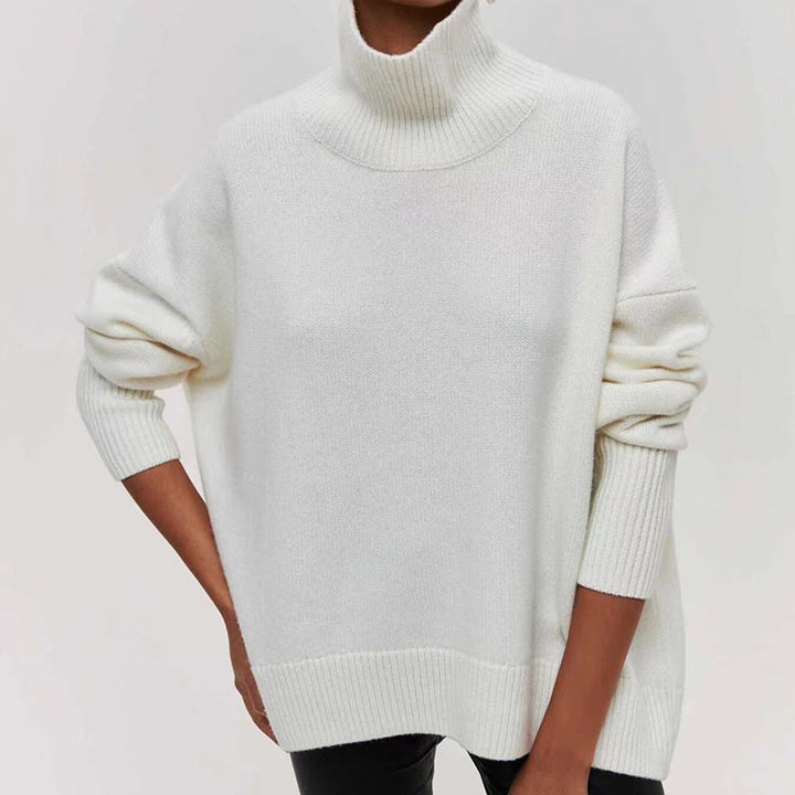 Damernas bekväma polotröja med oversized passform och strukturerat material Mirla-Eva Jonsson