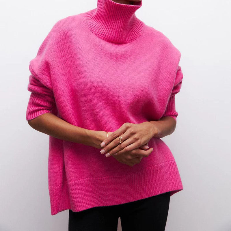 Damernas bekväma polotröja med oversized passform och strukturerat material Mirla-Eva Jonsson
