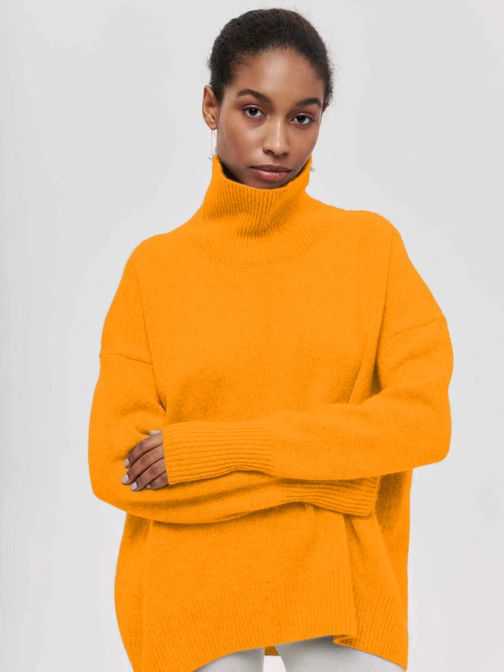 Damernas bekväma polotröja med oversized passform och strukturerat material Mirla-Eva Jonsson