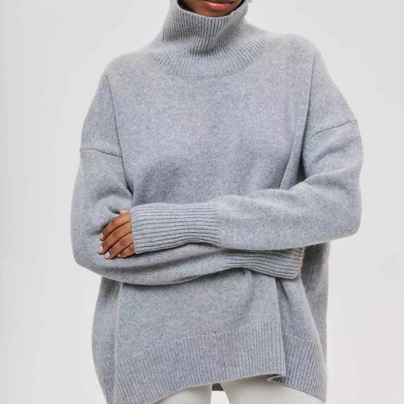 Damernas bekväma polotröja med oversized passform och strukturerat material Mirla-Eva Jonsson
