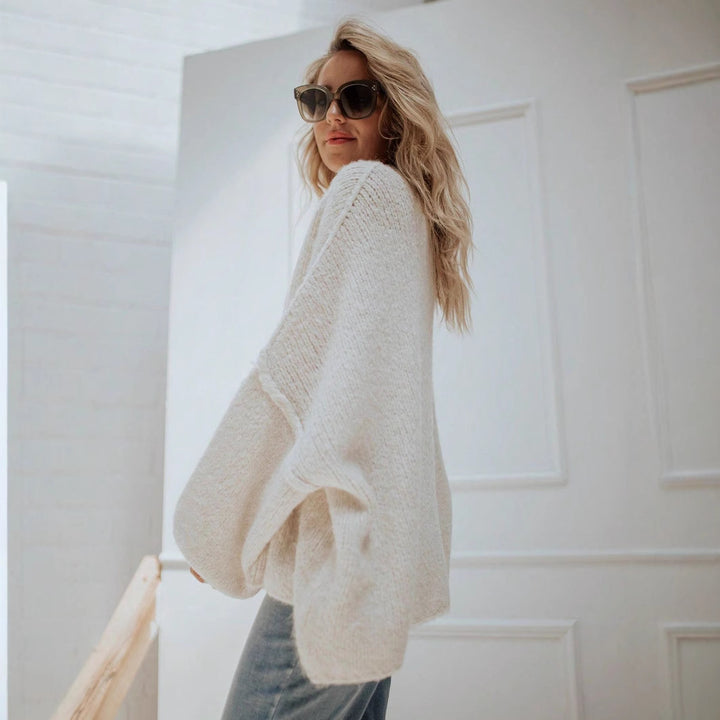 Damernas bekväma stickad cardigan med knapplist Mirla-Eva Jonsson
