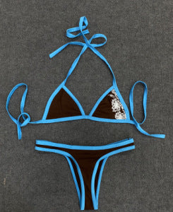 Damernas bikini-set med romantiska rynkelement och stilig bustier Eva Jonsson-Eva Jonsson