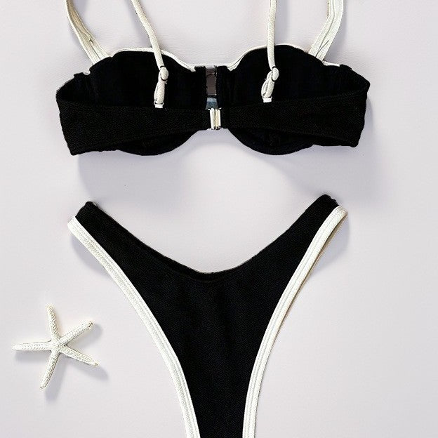 Damernas bikini-set med strukturerad överdel och justerbara band Mirla-Eva Jonsson