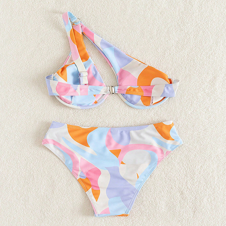 Damernas bikiniset med asymmetrisk topp och hög midja Mirla-Eva Jonsson
