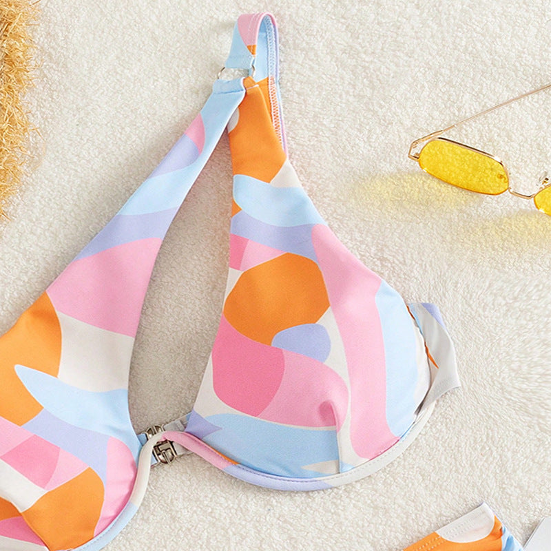 Damernas bikiniset med asymmetrisk topp och hög midja Mirla-Eva Jonsson