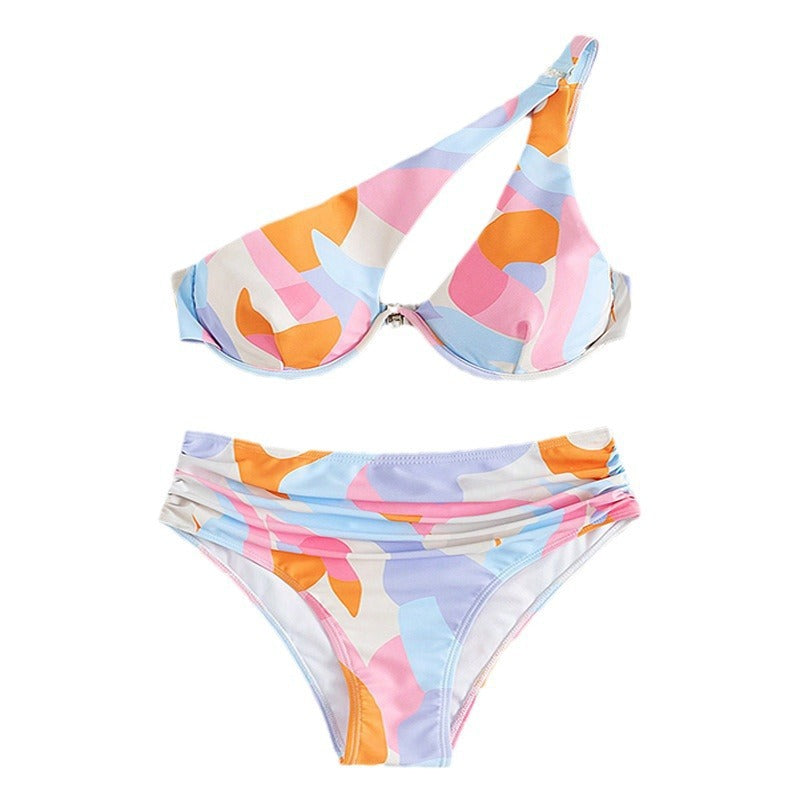 Damernas bikiniset med asymmetrisk topp och hög midja Mirla-Eva Jonsson